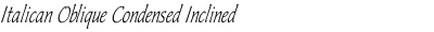 Italican Oblique Condensed Inclined